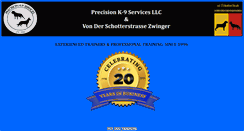 Desktop Screenshot of precisionk-9services.com