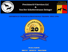 Tablet Screenshot of precisionk-9services.com